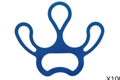 Set de 100 fixe-gants cotte de maille Manulatex en polyuréthane bleu - Taille M