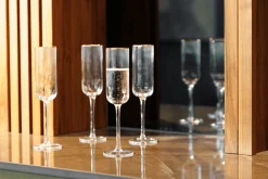 Set de 4 flûtes à champagne Mikasa Sorrento en cristal motif côtelé 200ml