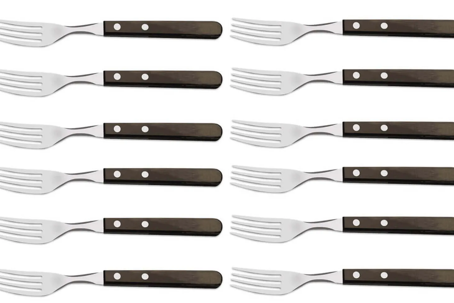 Set de 12 fourchettes Tramontina Gaucho manche marron