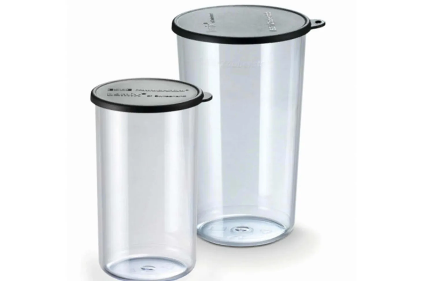 Set de 2 gobelets gradués 400ml et 600ml pour mixeur Bamix + couvercles