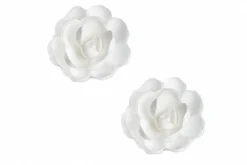 Set de 6 grandes roses blanches Patisdécor en azyme