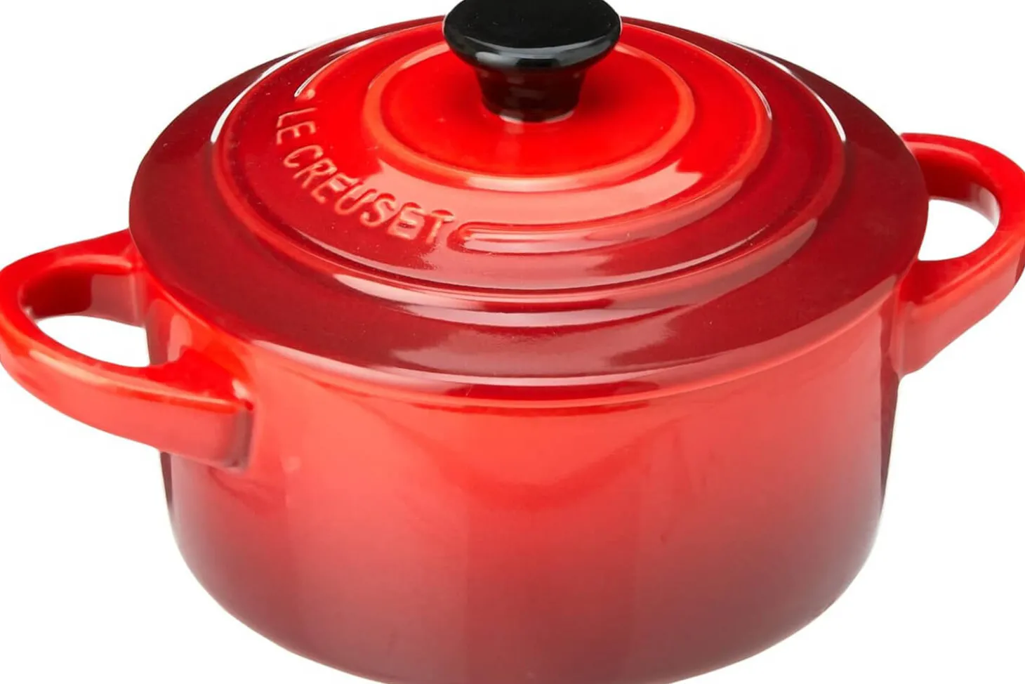 Set de 4 mini cocottes rondes en céramique Le Creuset 10cm Cerise