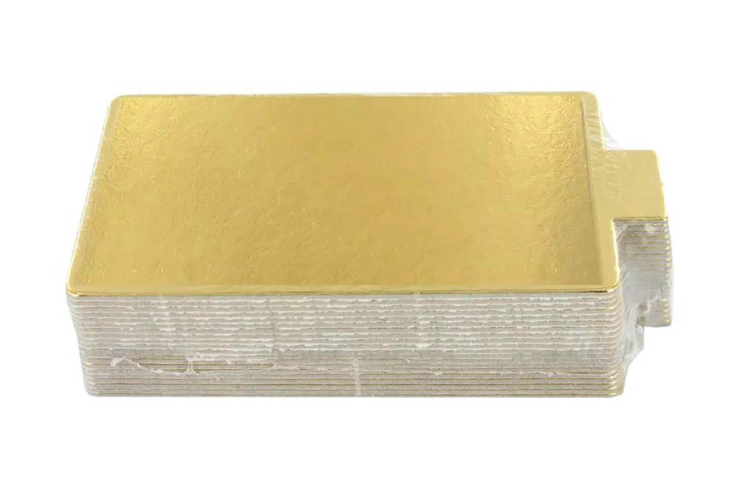 Set de 20 mini supports à pâtisserie Patisdécor rectangles dorés