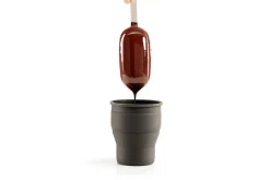 Set de 4 moules à glace Lékué Classic Creamy + pot en silicone noir