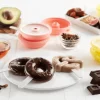 Set de 4 moules à glace Lékué en silicone - Formes donut et bretzel