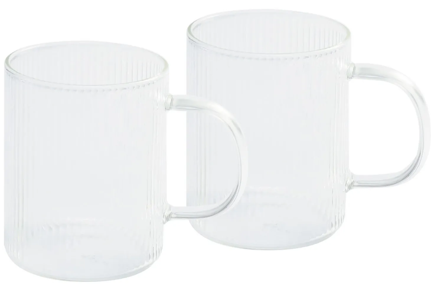 Set de 2 mugs Cristel 40cl en verre borosilicate