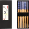 Set de 5 paires de baguettes chinoises en bambou Kutoyama - Modèle 9