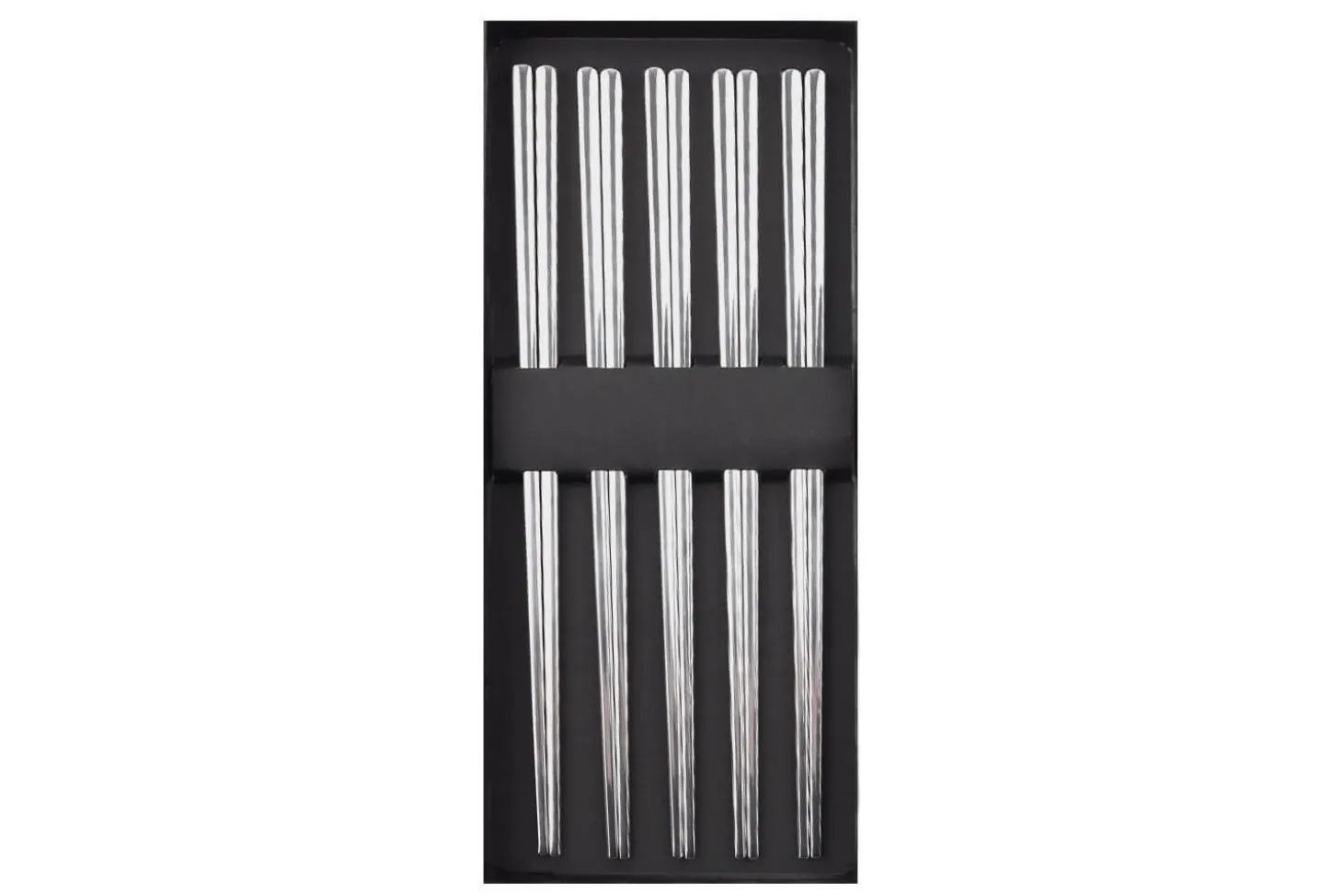 Set de 5 paires de baguettes chinoises en inox Kutoyama