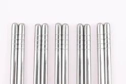 Set de 5 paires de baguettes chinoises Kutoyama en inox 24cm
