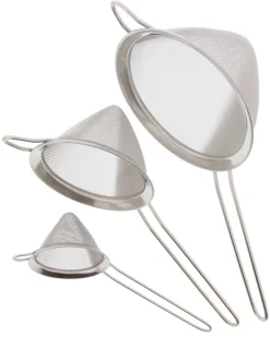 Set de 3 passoires chinois Pradel Excellence acier inox diamètre 8-12-16cm