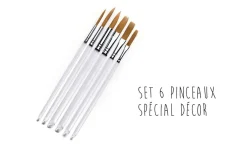 Set de 6 pinceaux pâtissiers spécial décoration