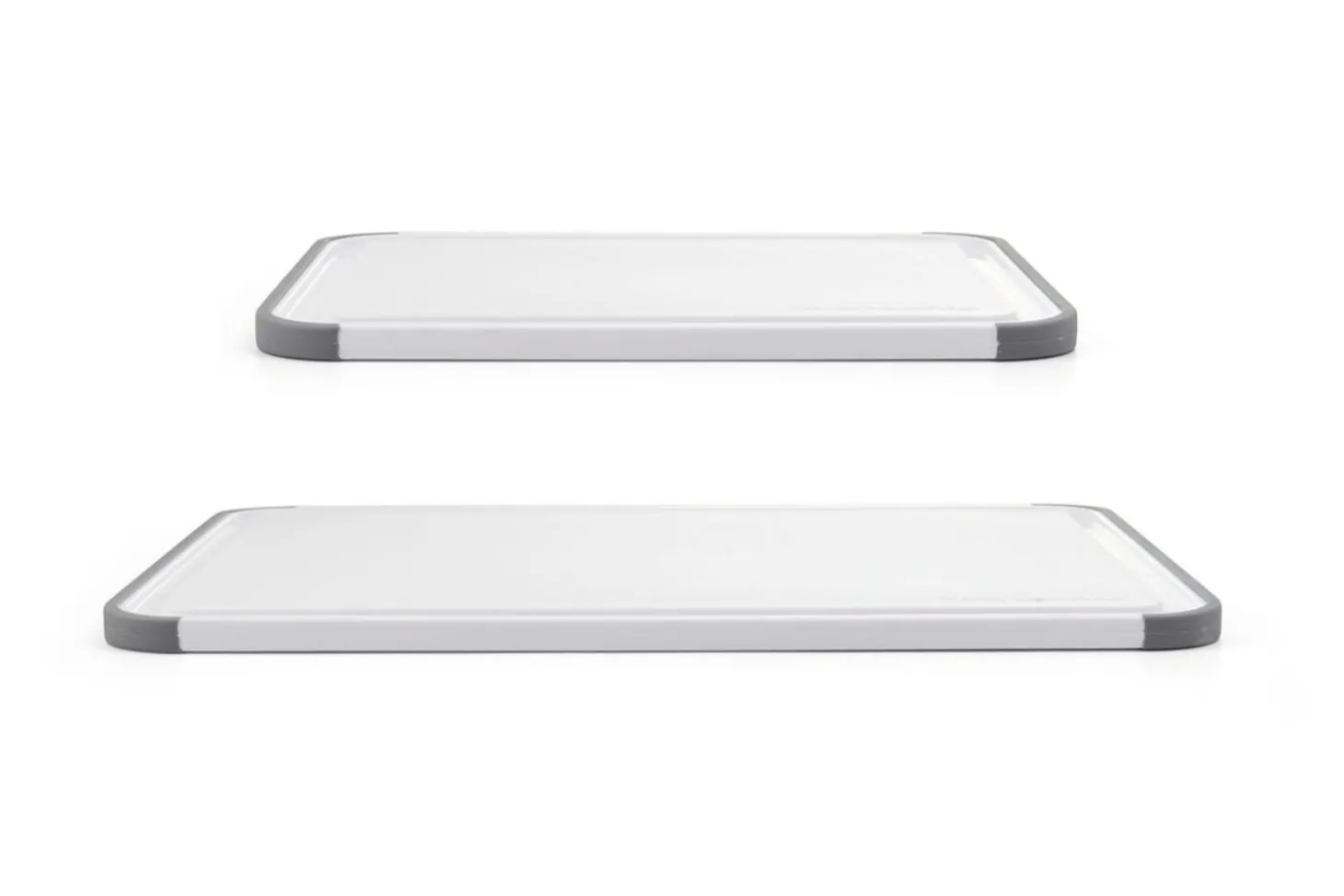 Set de 2 planches à découper anti-glisse Kitchen Aid réversibles en PP blanc