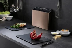 Set de 4 planches à découper Joseph Joseph Folio Steel + étui en acier