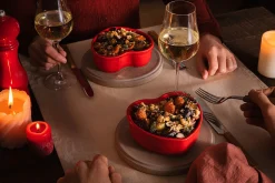 Set de 2 plats four Peugeot Appolia For You cœur rouge en céramique 13.5cm