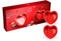 Set de 2 plats four Peugeot Appolia For You cœur rouge en céramique 13.5cm