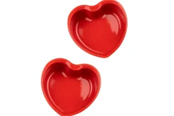 Set de 2 plats four Peugeot Appolia For You cœur rouge en céramique 13.5cm