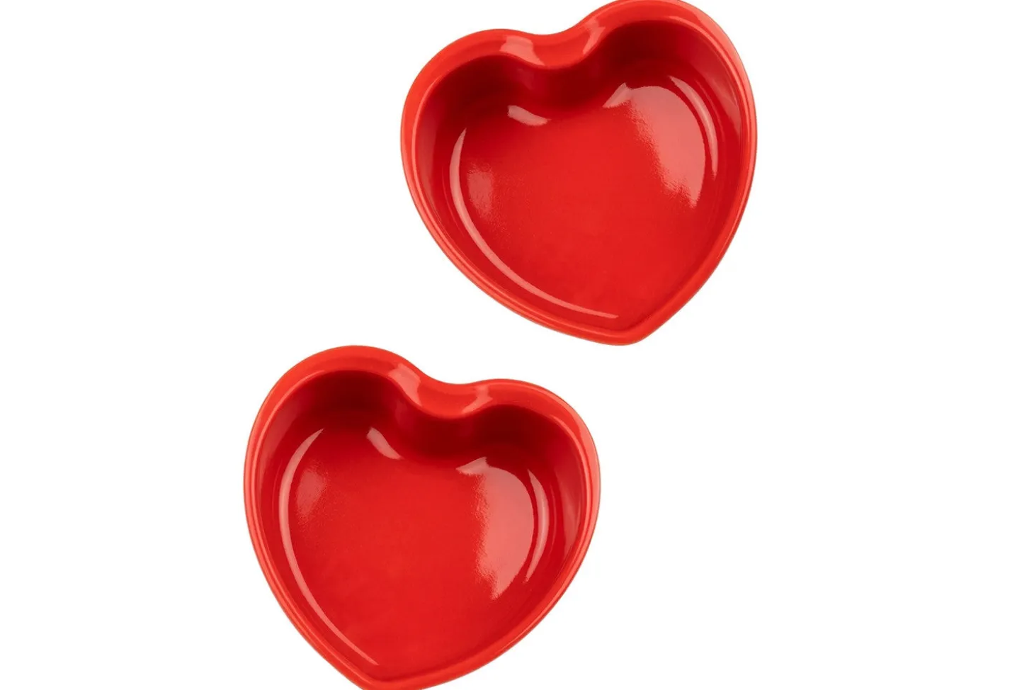 Set de 2 plats four Peugeot Appolia For You cœur rouge en céramique 13.5cm