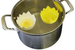 Set de 2 pocheuses à oeuf forme coquille silicone