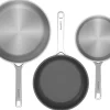 Set de 3 poêles à frire Berghoff DiNA Helix en acier inoxydable recyclé