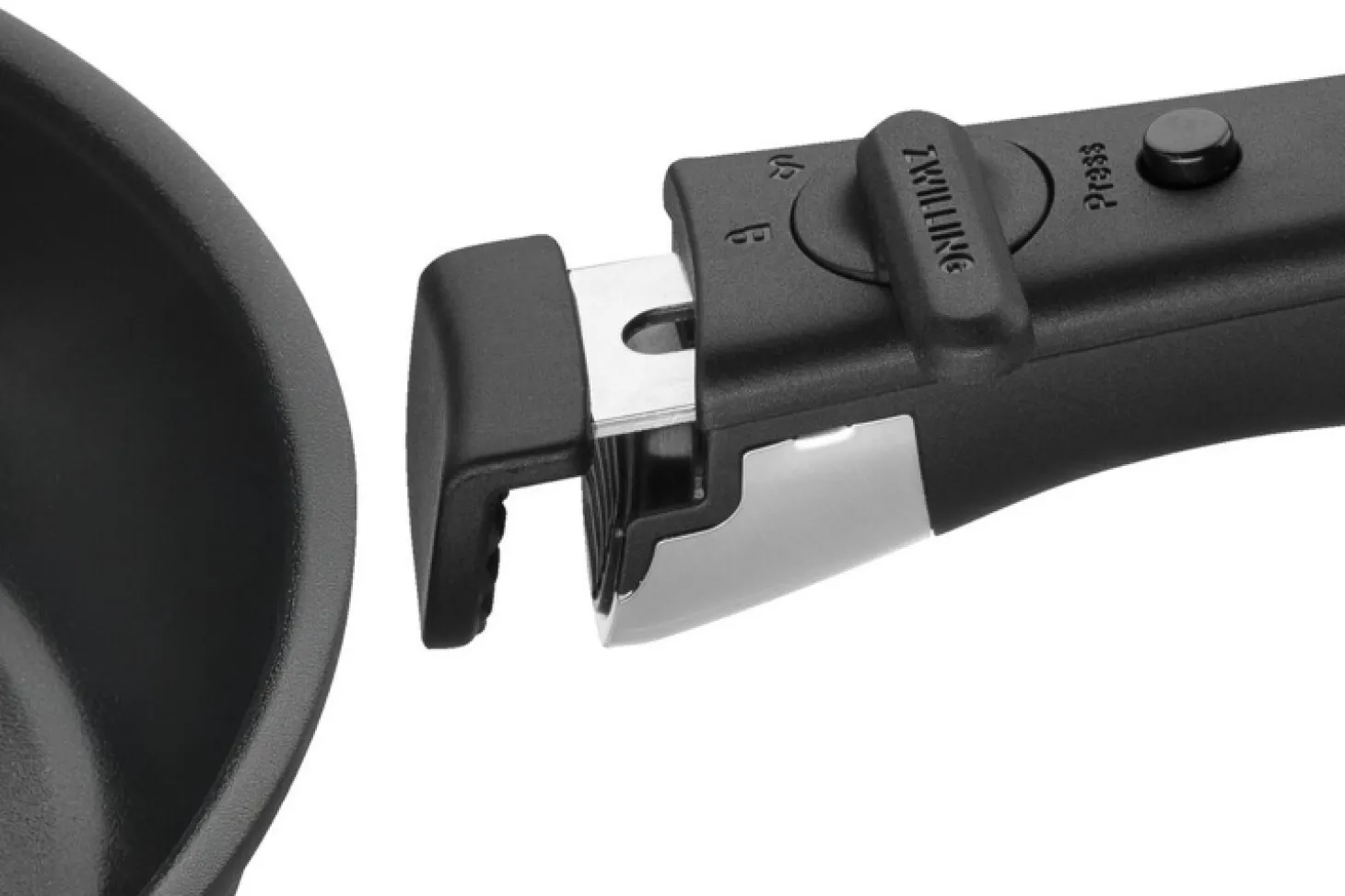 Set de 2 poêles Zwilling Unlock Ceraforme® Titanium en aluminium 24 et 28cm + 1 poignée amovible