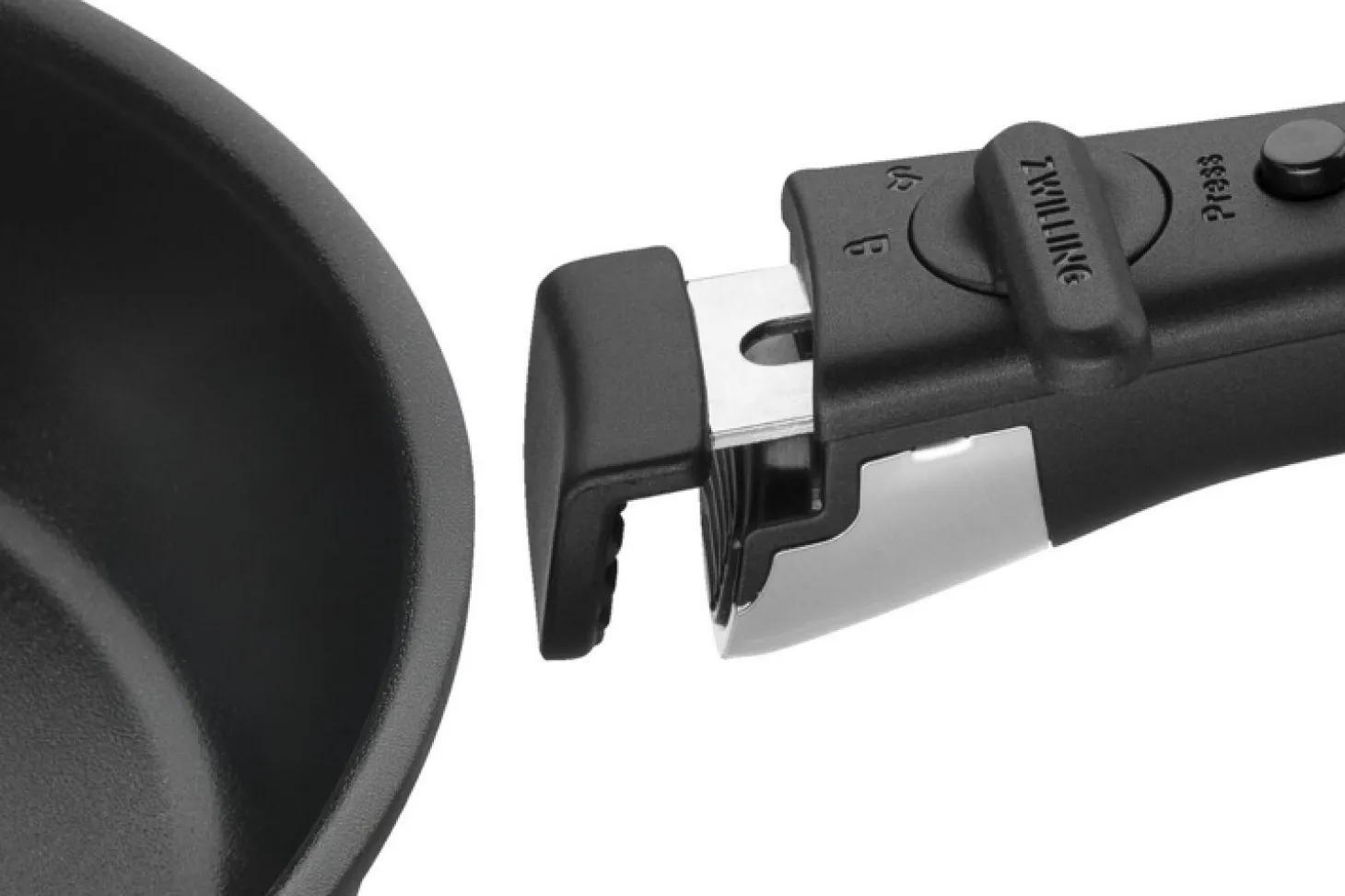 Set de 2 poêles Zwilling Unlock Ceraforme® Titanium en aluminium 20 et 28cm + 1 poignée amovible