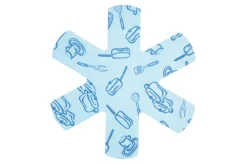 Set de 3 protections KitchenCraft pour poêles antiadhérentes en polyester bleu