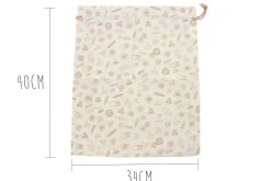 Set de 3 sacs zéro déchet Pebbly en coton biologique pour légumes, pain, vrac