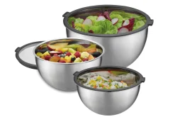 Set de 3 saladiers Gefu Mondi en acier inoxydable avec couvercles