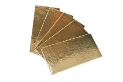 Set de 5 semelles à bûche or Patisdécor 29x10cm