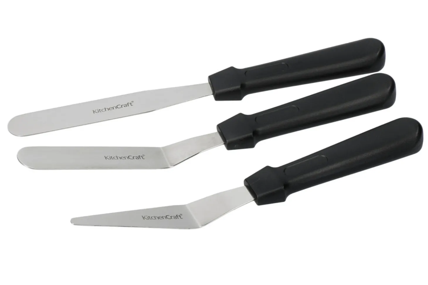 Set de 3 spatules KitchenCraft en acier inoxydable