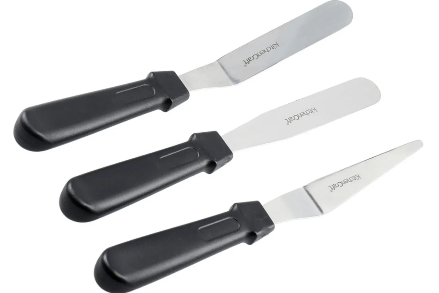 Set de 3 spatules KitchenCraft en acier inoxydable