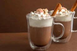 Set de 2 tasses à chocolat chaud La Cafetière en verre borosilicate double paroi 350ml