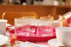 Set de 4 verres Mikasa Sorrento en cristal motif côtelé 400ml