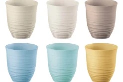 Set de 6 verres multicolore Guzzini Tierra en bouteilles recyclées 350ml