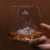 Set de 2 verres à spiritueux Alaskan Maker Topographic Everest & Mont Blanc en verre cristallin
