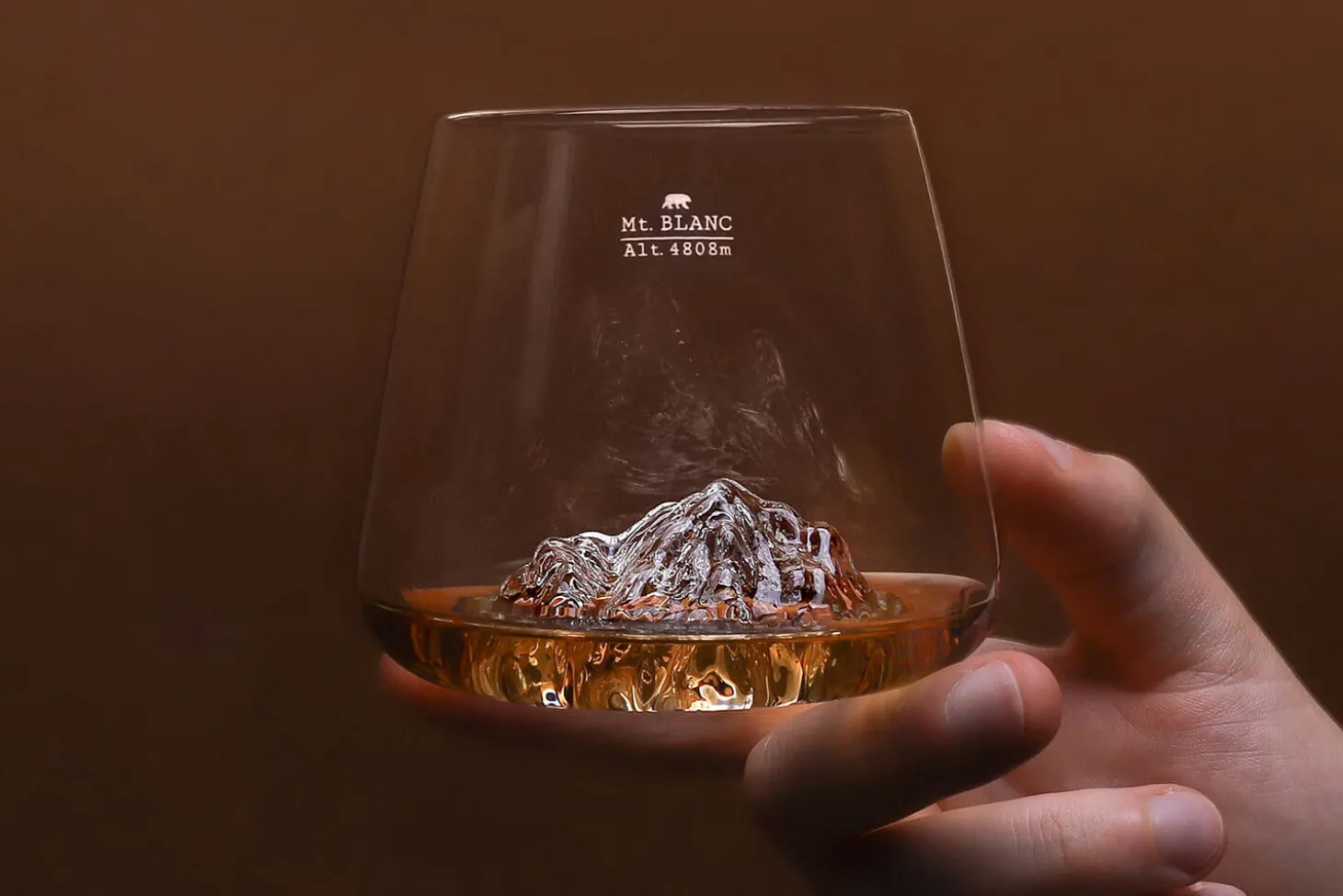 Set de 2 verres à spiritueux Alaskan Maker Topographic Everest & Mont Blanc en verre cristallin