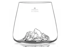 Set de 2 verres à spiritueux Alaskan Maker Topographic Everest & Mont Blanc en verre cristallin