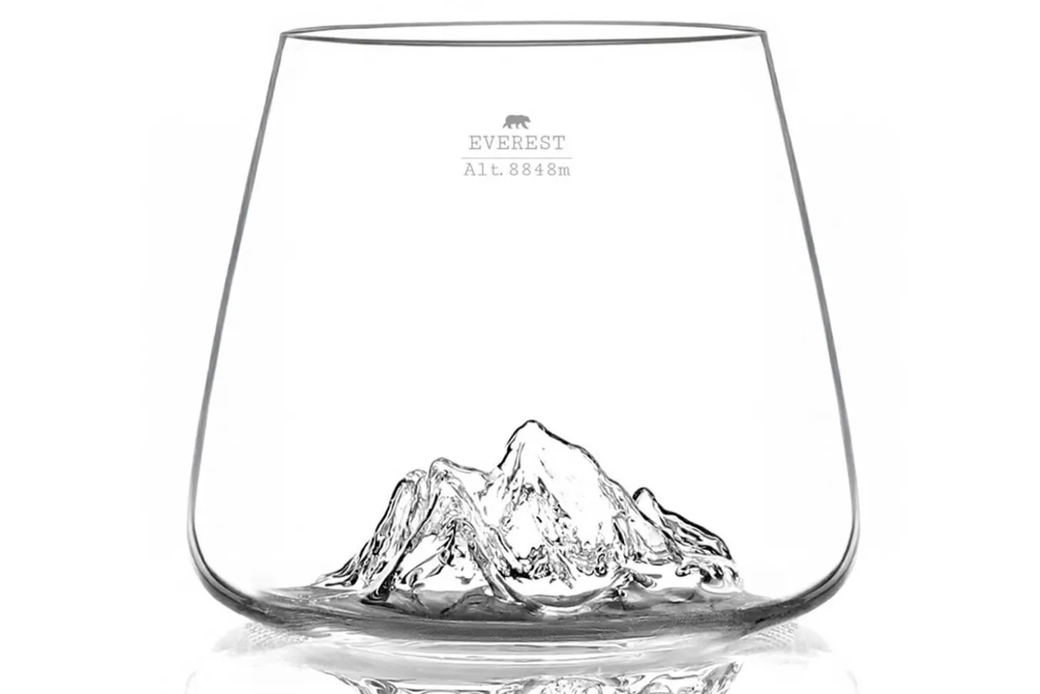 Set de 2 verres à spiritueux Alaskan Maker Topographic Everest & Mont Blanc en verre cristallin