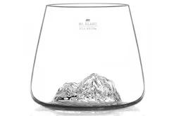 Set de 2 verres à spiritueux Alaskan Maker Topographic Everest & Mont Blanc en verre cristallin