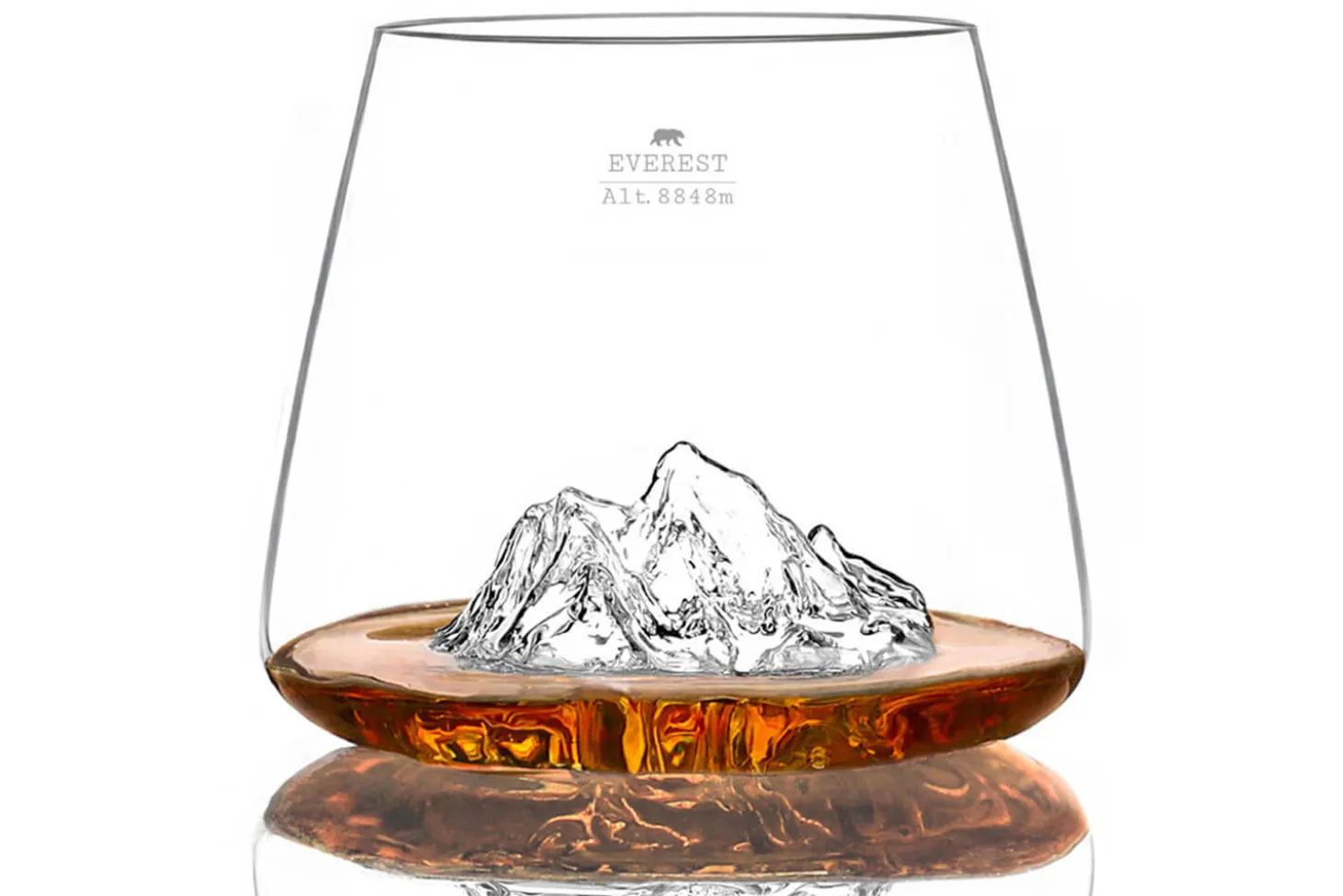 Set de 2 verres à spiritueux Alaskan Maker Topographic Everest & Mont Blanc en verre cristallin