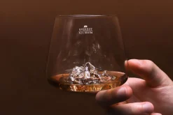 Set de 2 verres à spiritueux Alaskan Maker Topographic Everest & Mont Blanc en verre cristallin