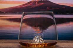 Set de 2 verres à spiritueux Alaskan Maker Topographic Mont Fuji & Denali en verre cristallin