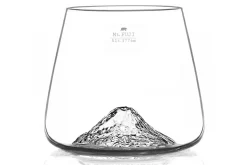 Set de 2 verres à spiritueux Alaskan Maker Topographic Mont Fuji & Denali en verre cristallin