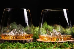 Set de 2 verres à spiritueux Alaskan Maker Topographic Tre Cime & Mont Rosa en verre cristallin