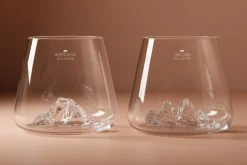 Set de 2 verres à spiritueux Alaskan Maker Topographic Tre Cime & Mont Rosa en verre cristallin