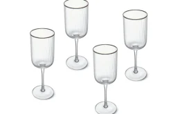 Set de 4 verres à vin blanc Mikasa Sorrento en cristal motif nervuré 400ml