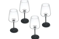 Set de 4 verres à vin blanc Mikasa Palermo en cristal transparent et noir 400ml