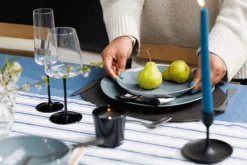 Set de 4 verres à vin rouge Mikasa Palermo en cristal transparent et noir 450ml