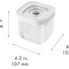 Set 6 pièces Zwilling Fresh & Save Cube taille S 4 boîtes + 1 insert + 1 marqueur