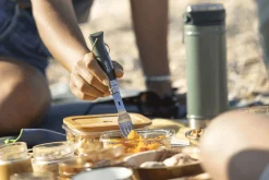 Set Picnic Plus Opinel N°08 fourchette + cuillère 2 en 1 avec étui serviette